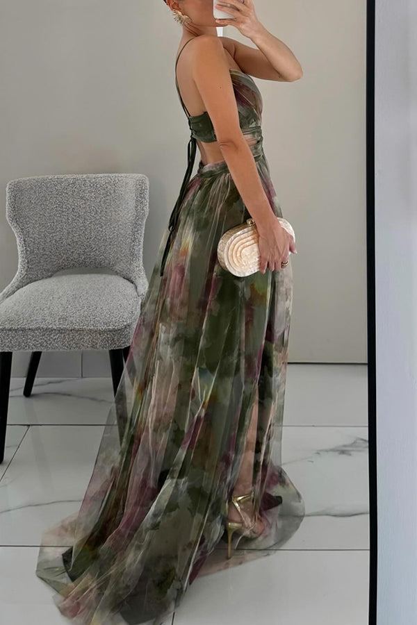 Léa | Magnifique maxi-robe à imprimé floral