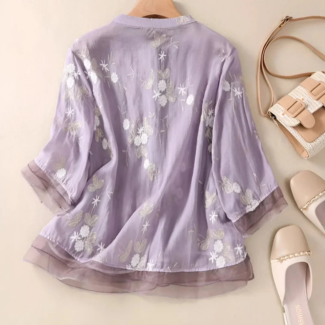 Léa™ | Blouse brodée