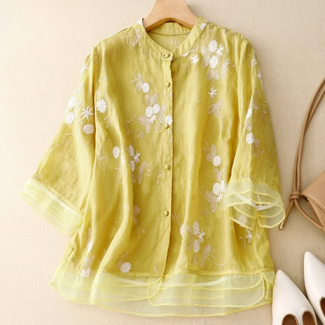 Léa™ | Blouse brodée