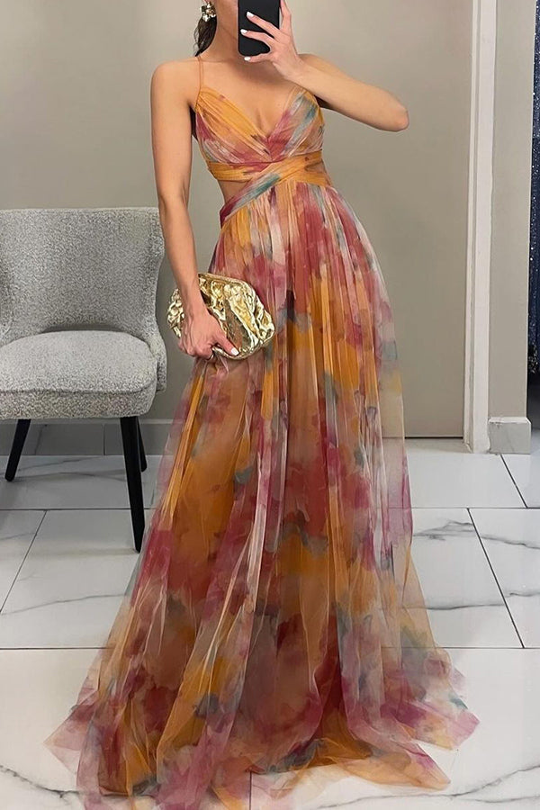 Léa | Magnifique maxi-robe à imprimé floral