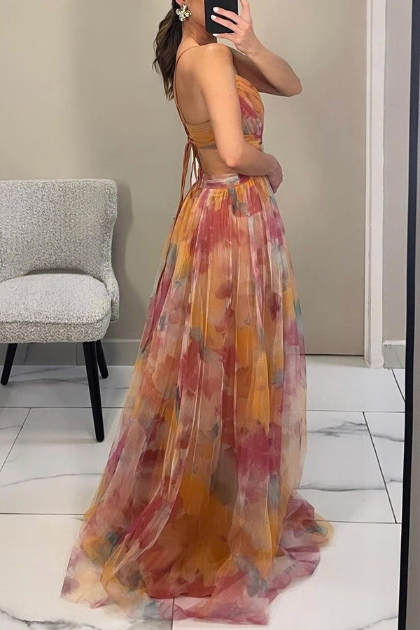 Léa | Magnifique maxi-robe à imprimé floral
