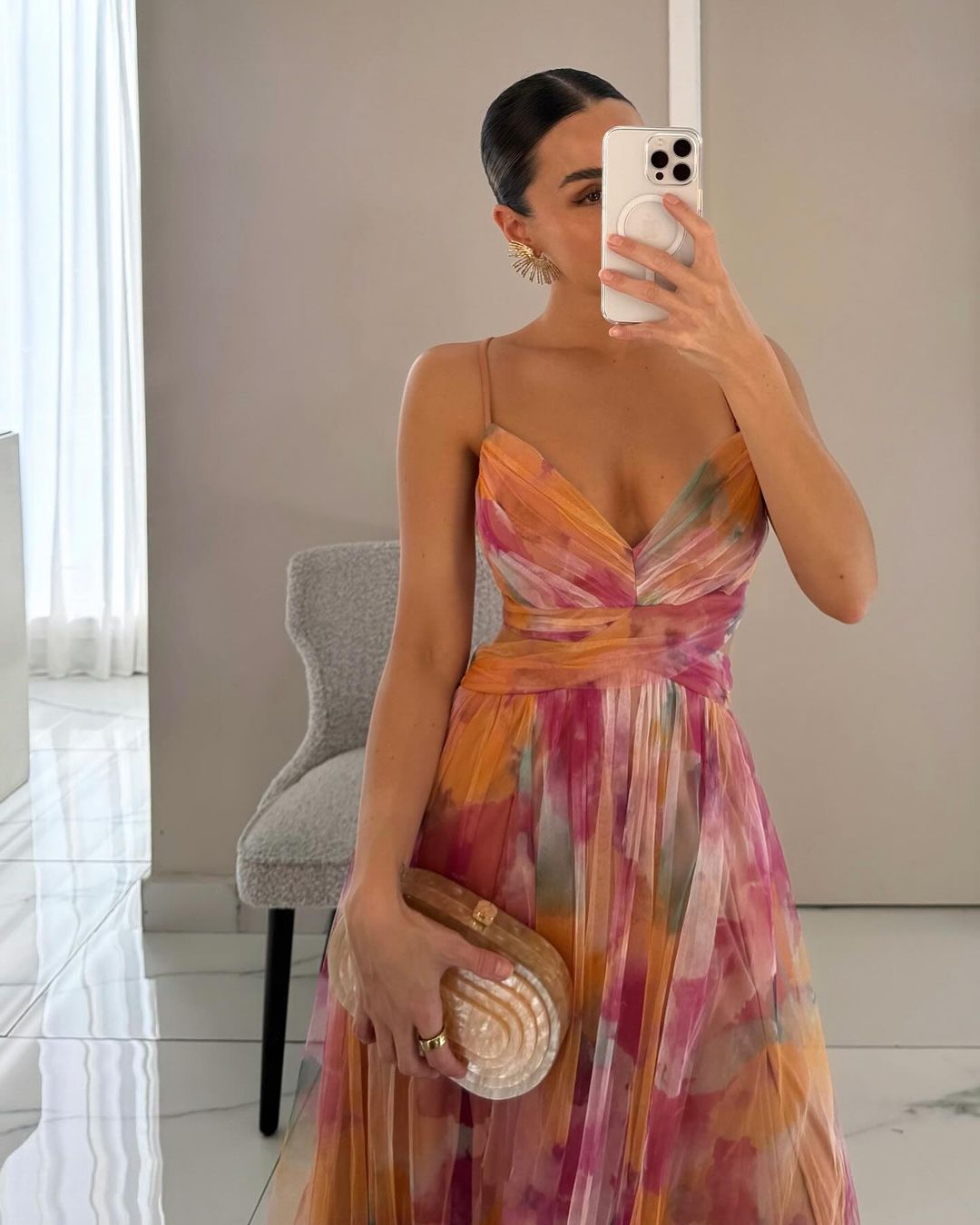 Léa | Magnifique maxi-robe à imprimé floral