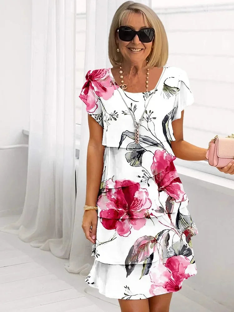 Léa – Robe Maxi Élégante à Fleurs
