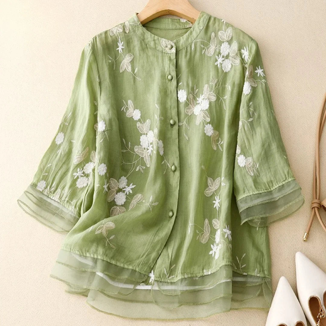 Léa™ | Blouse brodée