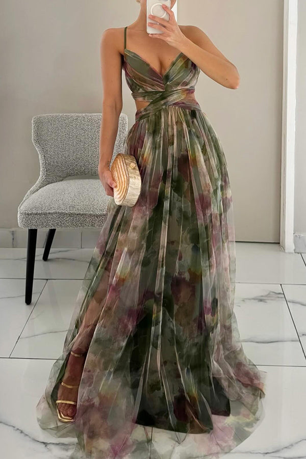 Léa | Magnifique maxi-robe à imprimé floral