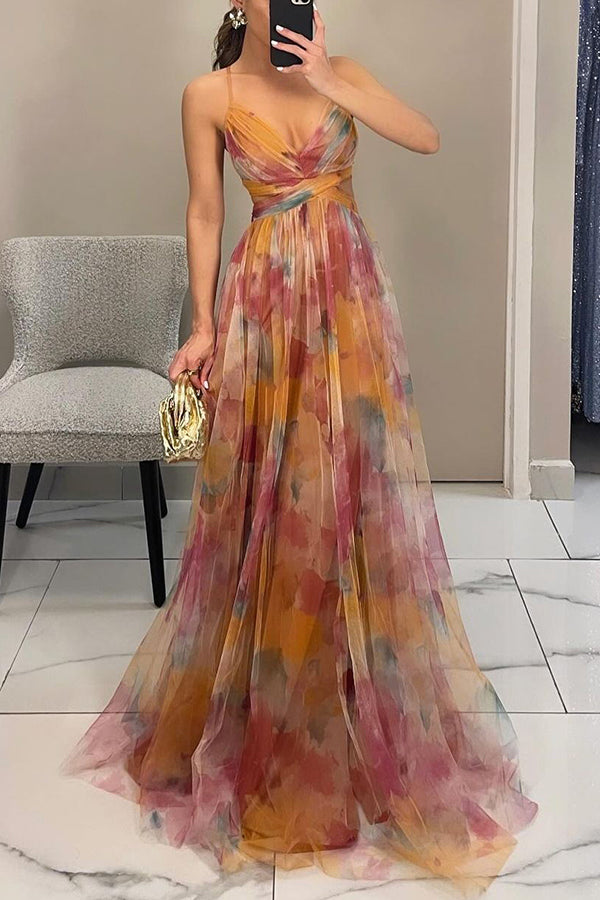 Léa | Magnifique maxi-robe à imprimé floral