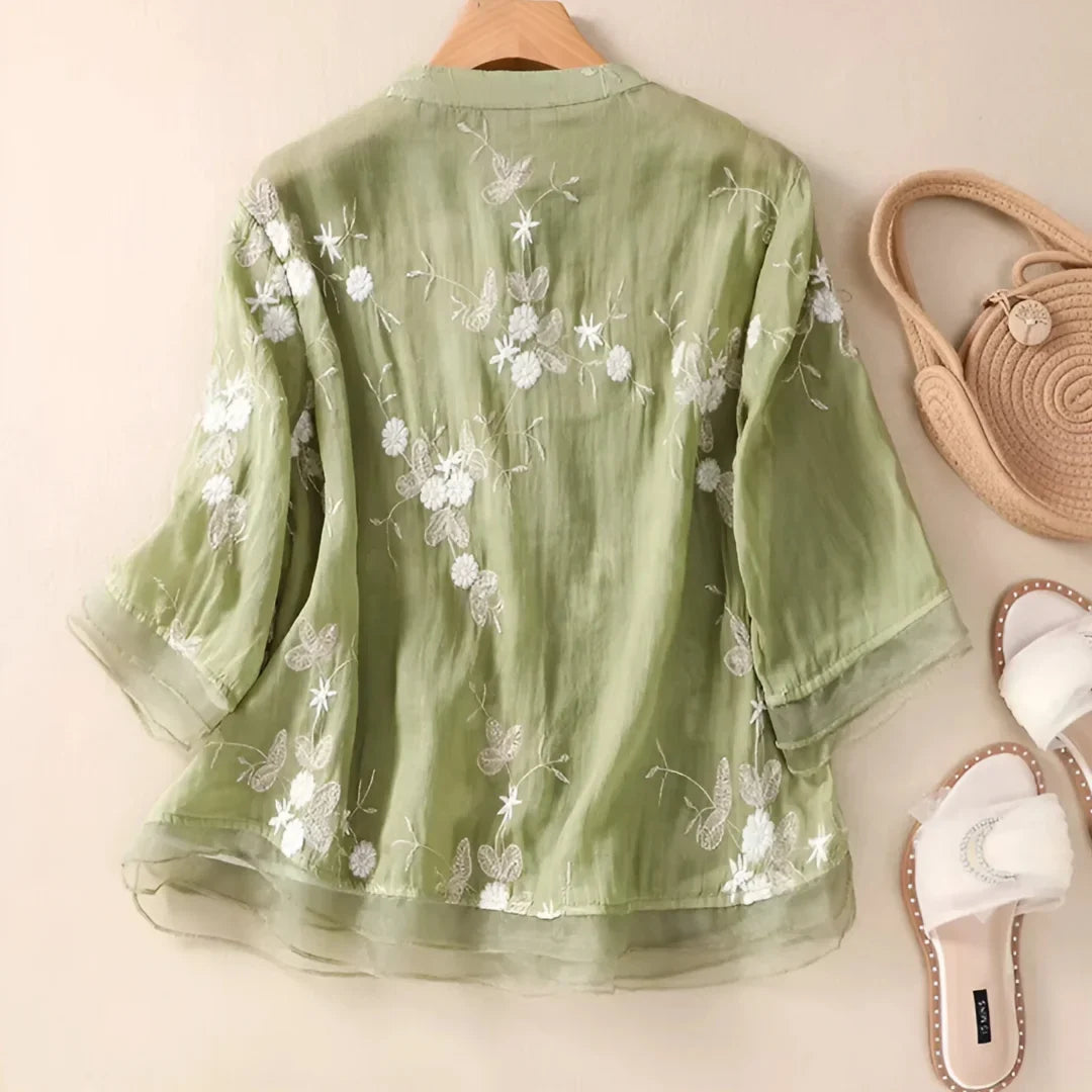 Léa™ | Blouse brodée