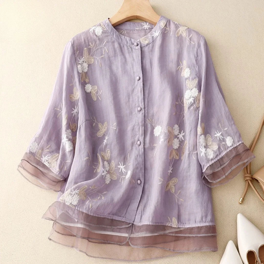 Léa™ | Blouse brodée