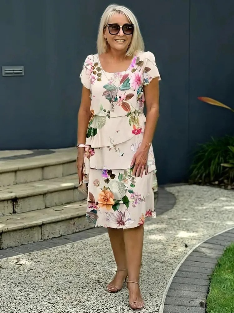 Léa – Robe Maxi Élégante à Fleurs