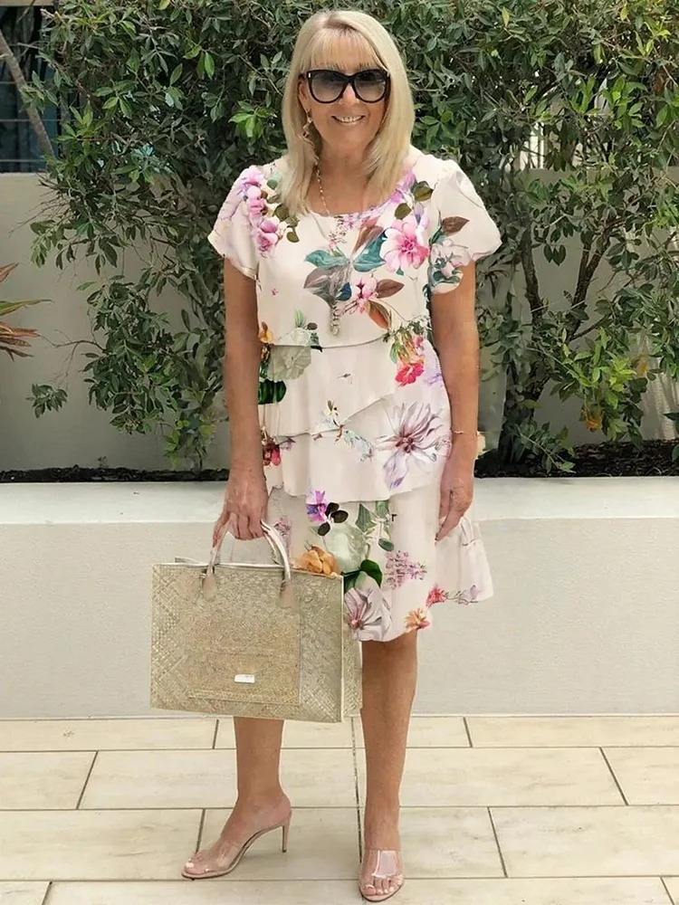 Léa – Robe Maxi Élégante à Fleurs