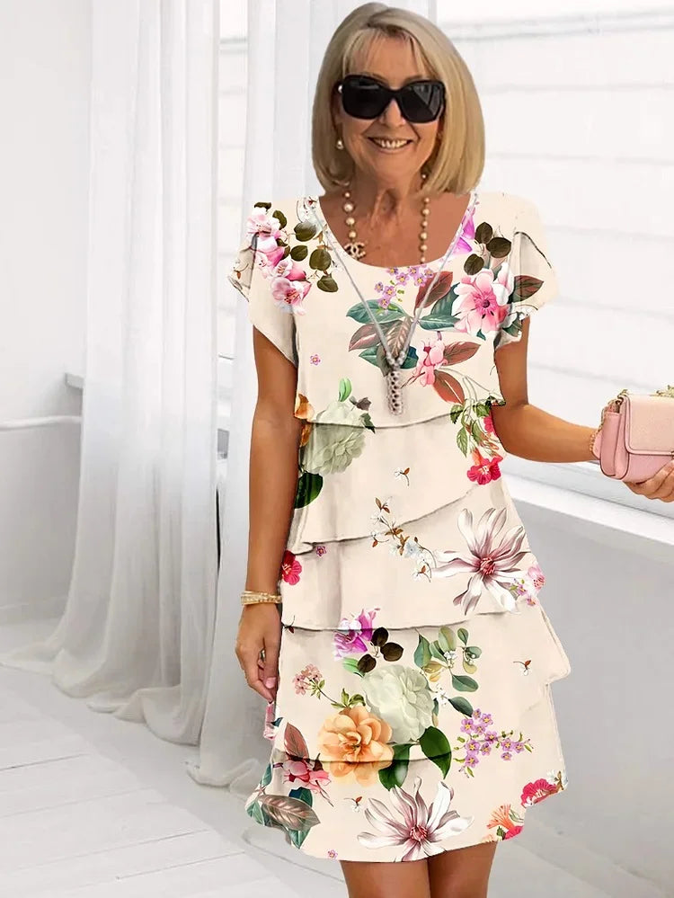 Léa – Robe Maxi Élégante à Fleurs