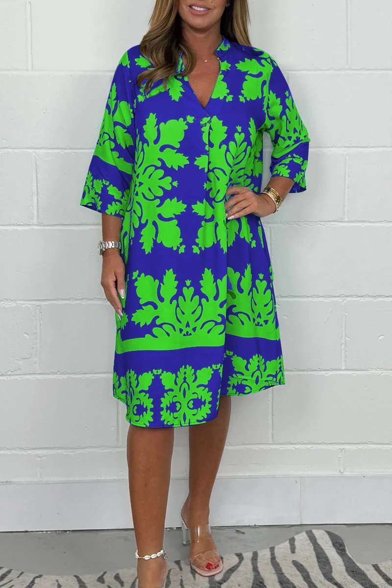 Delphine™ | Robe fluide à imprimé doux