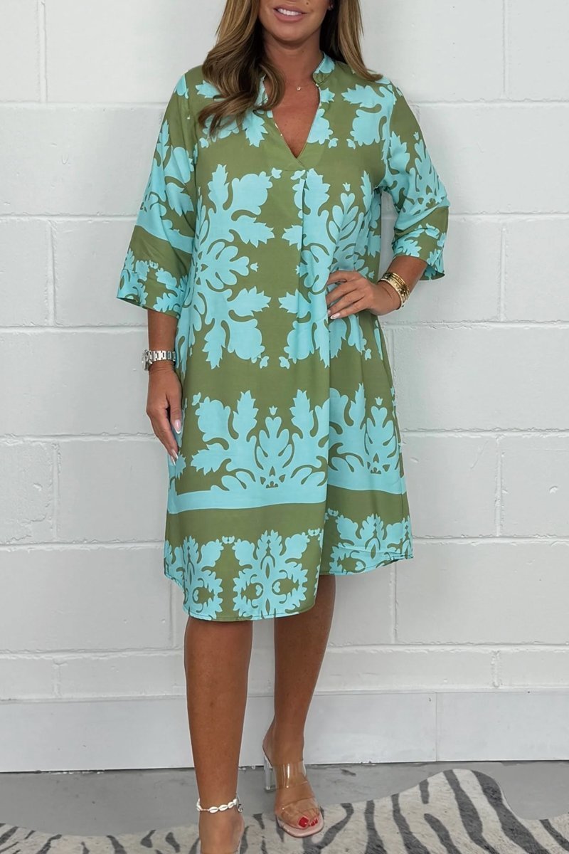 Delphine™ | Robe fluide à imprimé doux