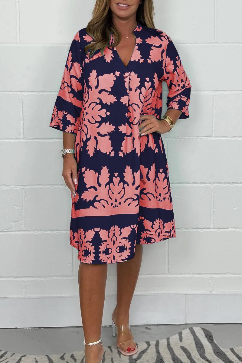 Delphine™ | Robe fluide à imprimé doux