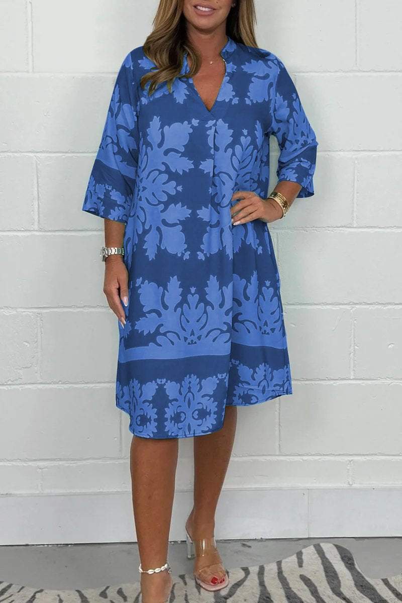 Delphine™ | Robe fluide à imprimé doux