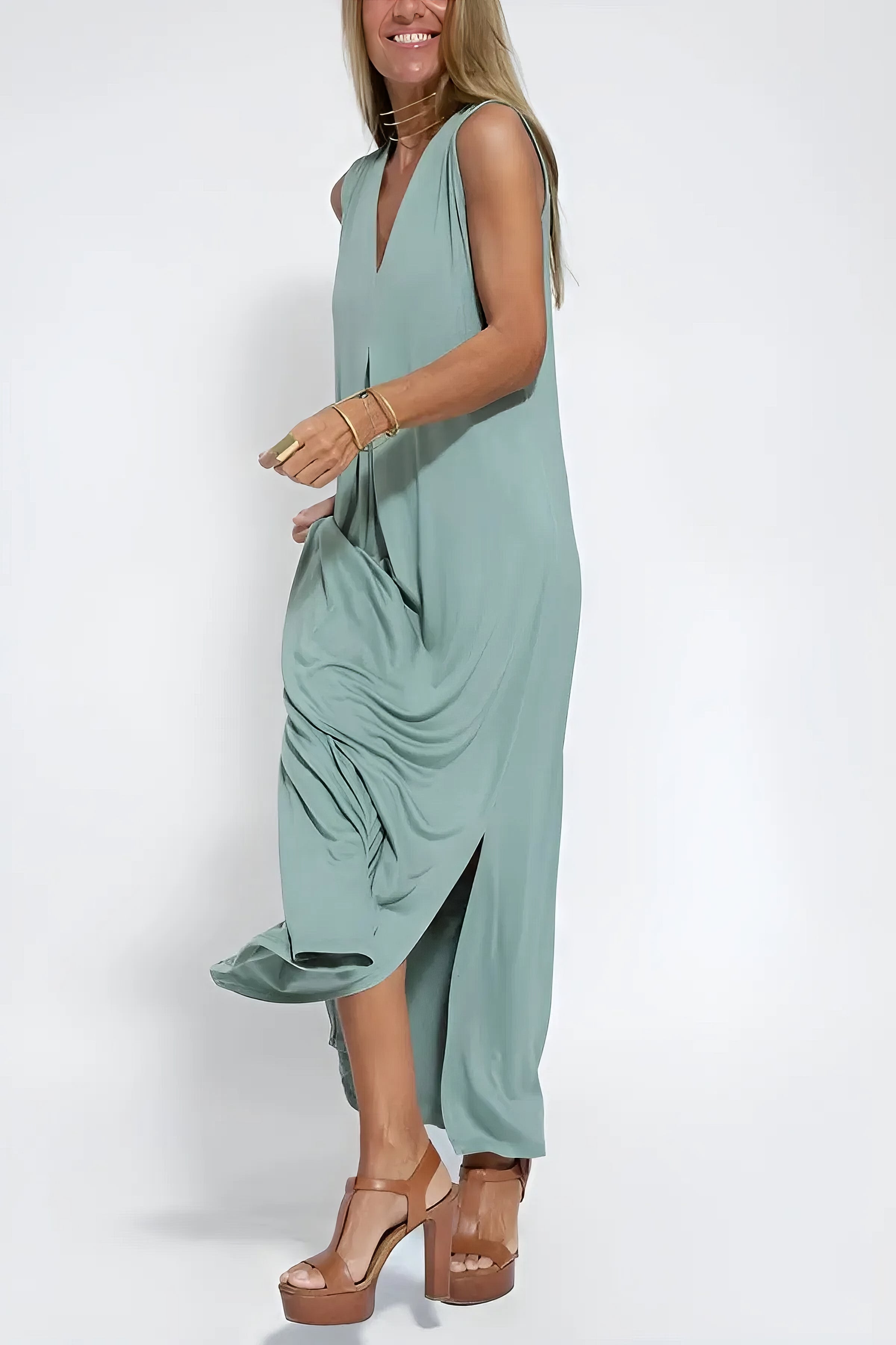 Léa™ | Robe longue élégante + cardigan assorti OFFERT EN CADEAU