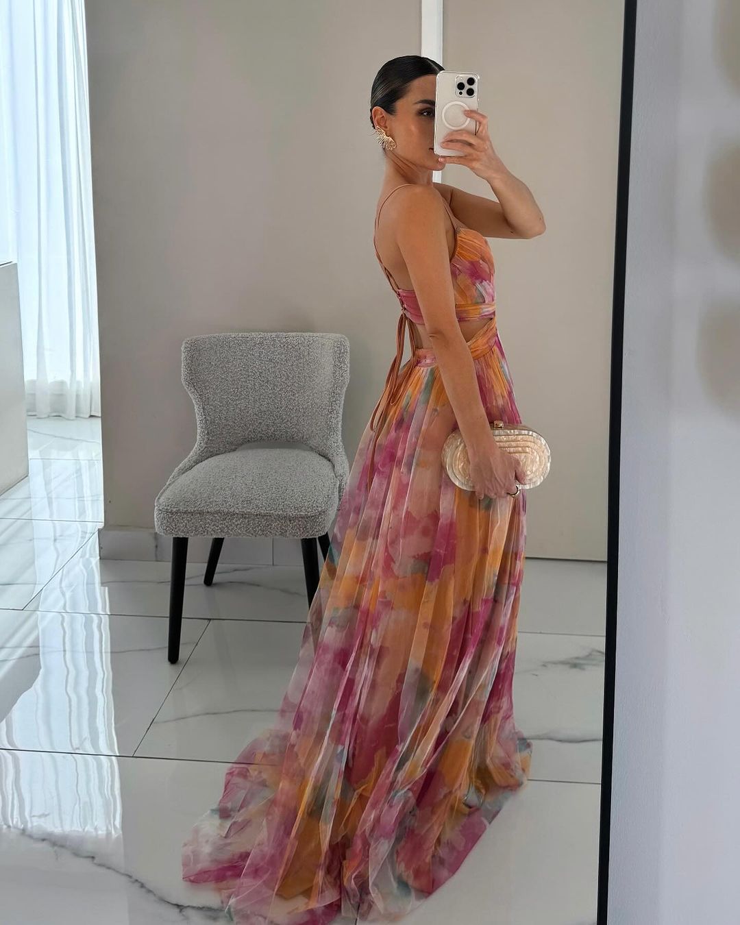 Léa | Magnifique maxi-robe à imprimé floral