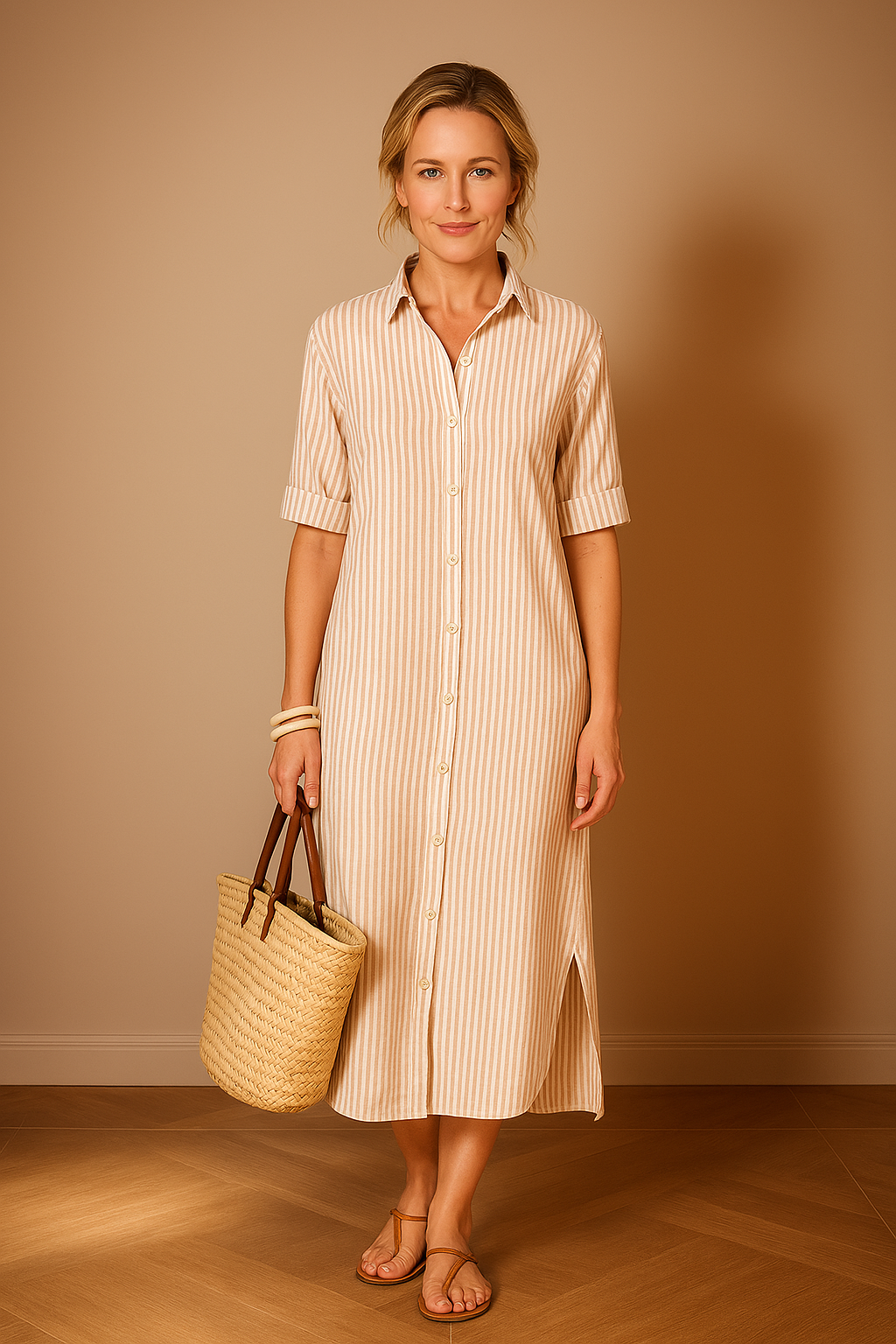 Ellie | Chemise Robe Rayée