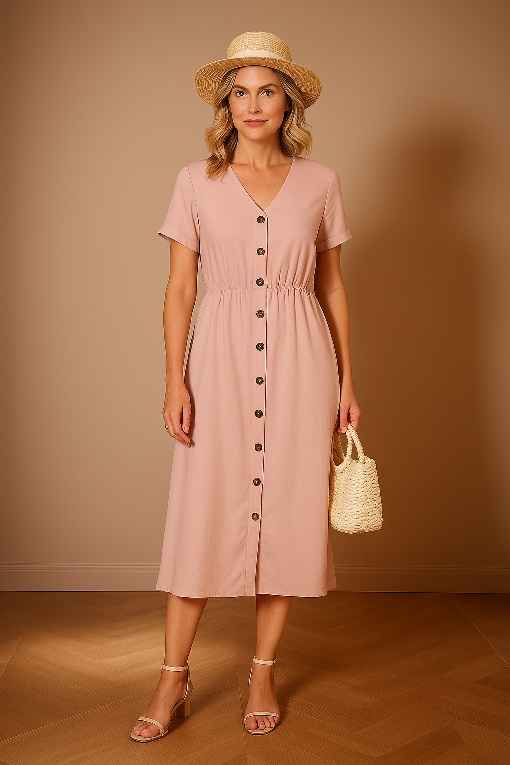 Charline｜Robe boutonnée style raffinée